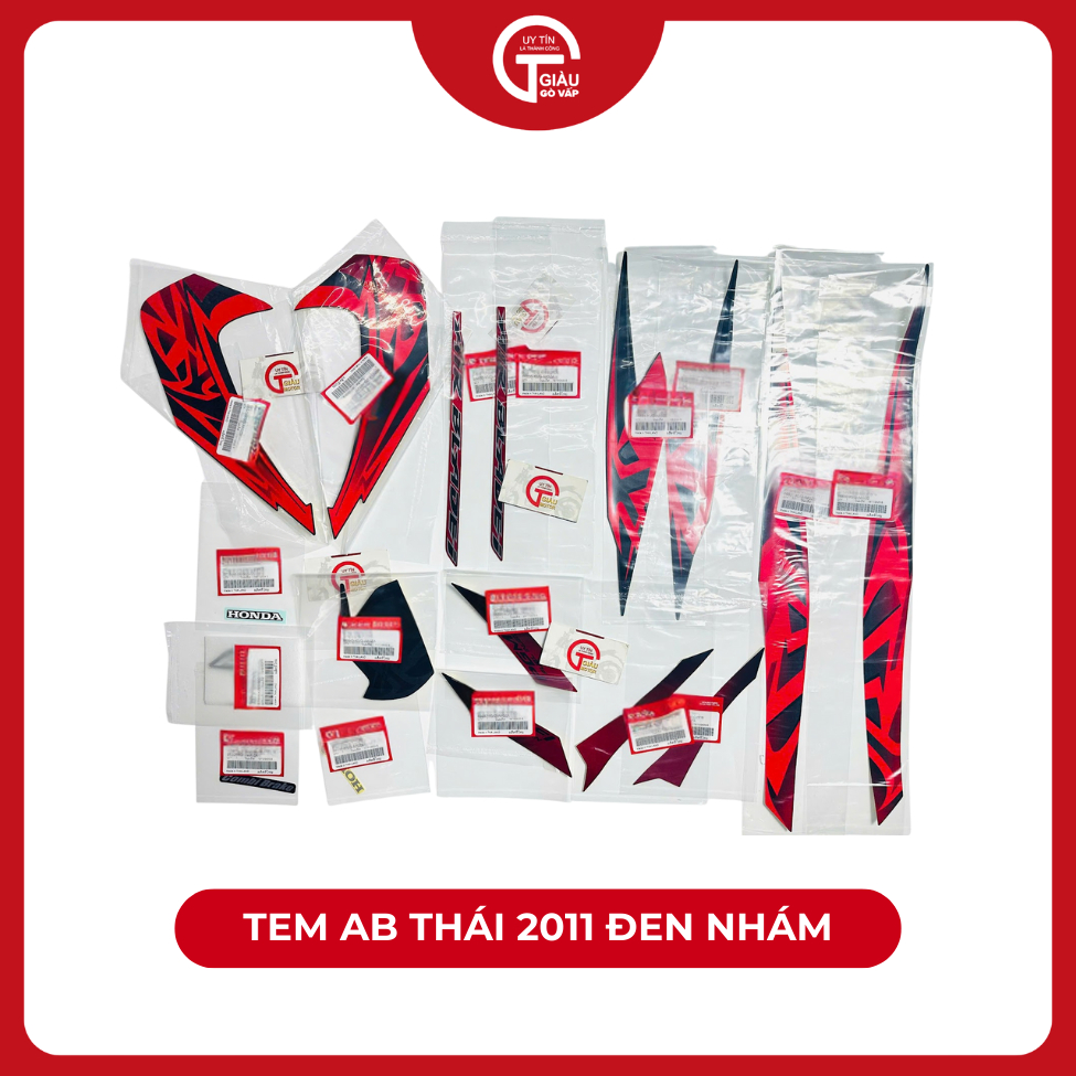 Phụ Tùng Bộ Tem Dán Xe Air Blade AB 110 Thái Đủ Các Màu Hàng Thái Lan