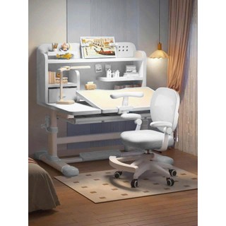  Bàn học trẻ em E10 nâng hạ tay quay  Có kệ sách mới cho bé Nâng cấp ghế xoay 360 độ có bánh xe Nâng hạ linh hoạt 