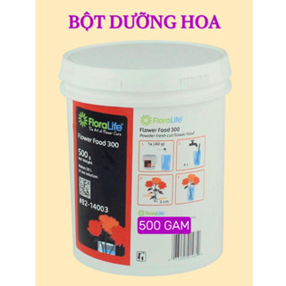 [CHÍNH HÃNG] Bột Dưỡng Hoa Tươi Floralife 500g - Hũ Nhựa Tiện Lợi, Giữ Hoa Lâu Tàn