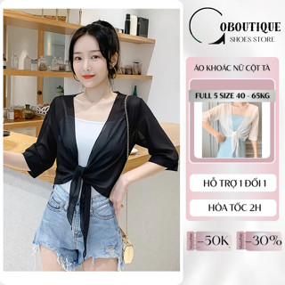 [ LOẠI 1 ] Áo khoác voan áo khoác nữ cột tà 01 vải đẹp mềm mại thoáng mát khoác nhẹ bên ngoài thanh lịch C134