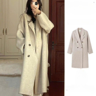 (ORDER) Áo khoác dạ ép mềm mại cổ bẻ cài khuy dáng dài style Hàn Quốc sang chảnh nhẹ nhàng