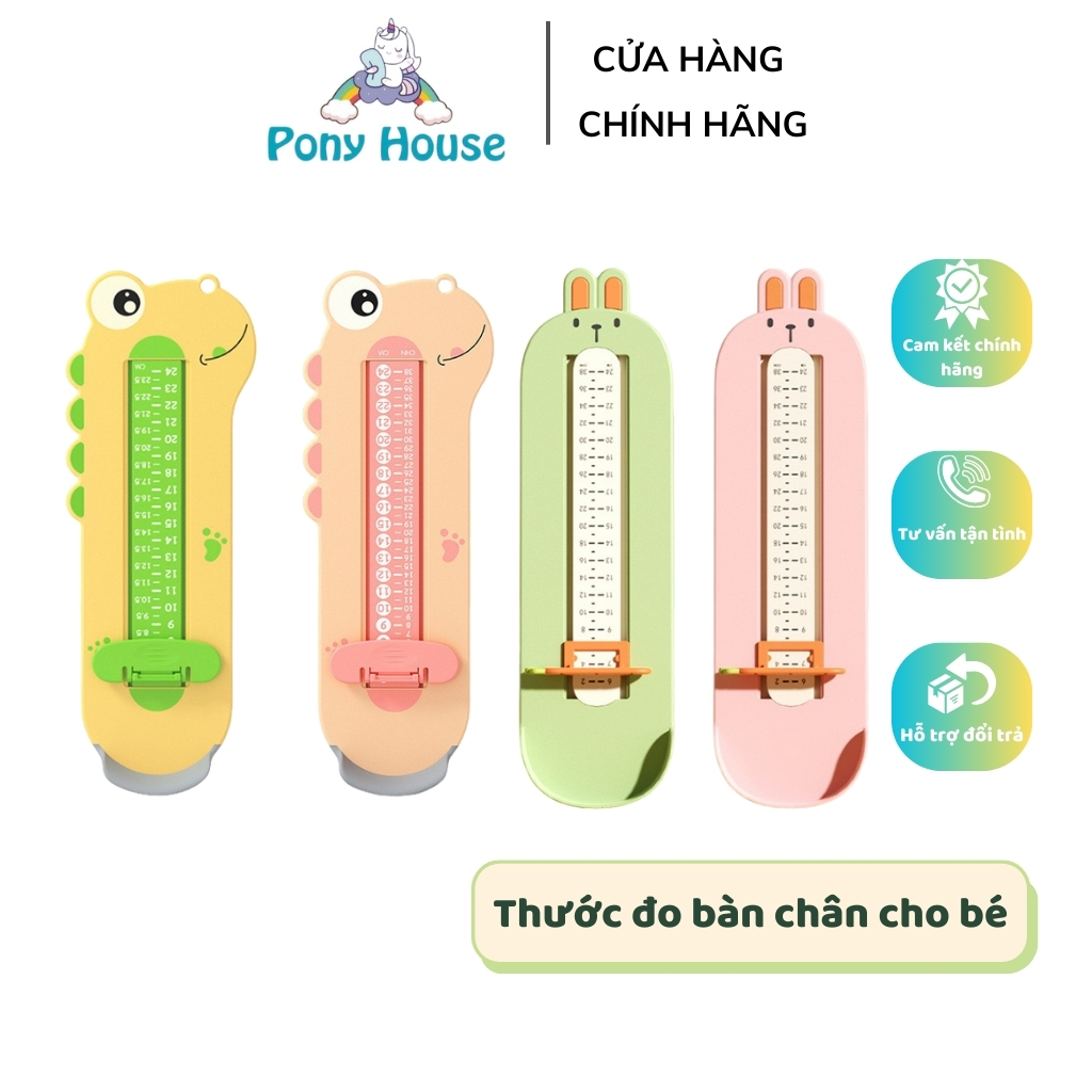 Thước đo độ dài bàn chân cho bé giúp chọn size giày dép chính xác