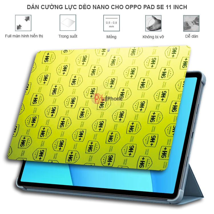 Dán cường lực dẻo nano trong hoặc nhám cho Oppo Pad SE 11 inch - Dán Tablet
