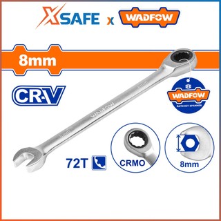 Cờ lê vòng miệng tự động WADFOW kích thước 6-27mm chất liệu thép CR-V đầu CR-Mo Ratchet 