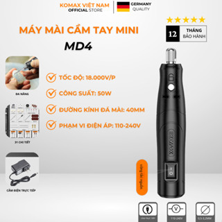 Máy Mài Cầm Tay Mini KOMAX-MD4, Máy Chạm Khắc, Máy Đánh Bóng Cắt Gỗ, Kim Loại Bảo Hành 12 Tháng