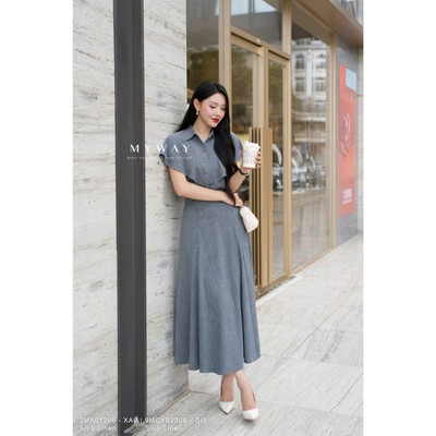 Set Sơ MI Kiểu Chân Váy Xòe Nữ MY WAY Công Sở Sang Trọng 2MA01206 - xa0 9MCXB2308 - GI0