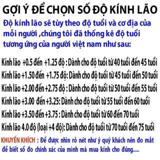 Kính lão gọng kim loại có độ đọc sách báo xem điện thoại rỏ nét,kính viễn hai cầu