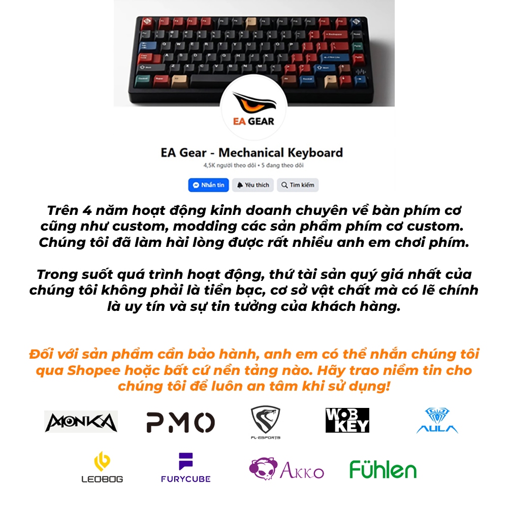 [Hàng Sẵn] Kit Bàn Phím Cơ Weikav Nut65 Nhôm CNC Bản Nâng Cấp Hoàn Hảo Của Lucky65 - EA Gear | BigBuy360 - bigbuy360.vn