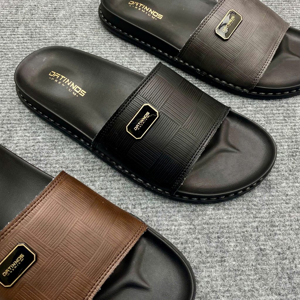  Dép Nam Quai Ngang Cao Cấp DATINNOS Đế 2 Lớp,Quai Da Microfiber Ko Thấm Nước,Khâu Quai Toàn Bộ DTH01 