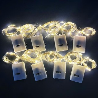 combo 10 dây đèn led dài 1m ánh sáng vàng, đèn nhấp nháy mini