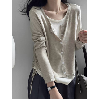  Áo MONTERGI cadigan phối 2 lớp mặc 2 kiểu Samhyewear 