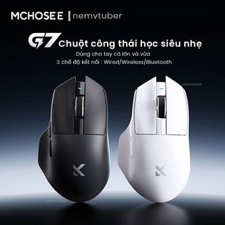   NEW-BH12T  Chuột Gaming Mchose G7 G7 Pro - PAW3311 3395 - Pin 800mAh 500mAh - 3 mode 