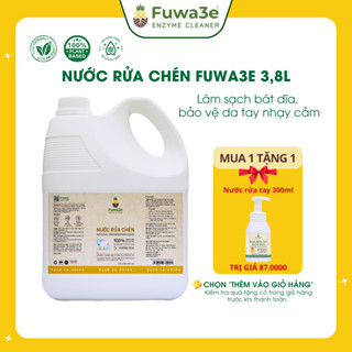Nước Rửa Chén Bát Fuwa3e hữu cơ Enzyme sinh học organic 3.8L an toàn cho bé bảo vệ da tay
