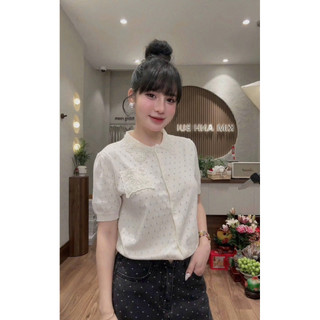 Áo Len Mỏng Mix Cổ Ren KAB [Sẵn Ship]