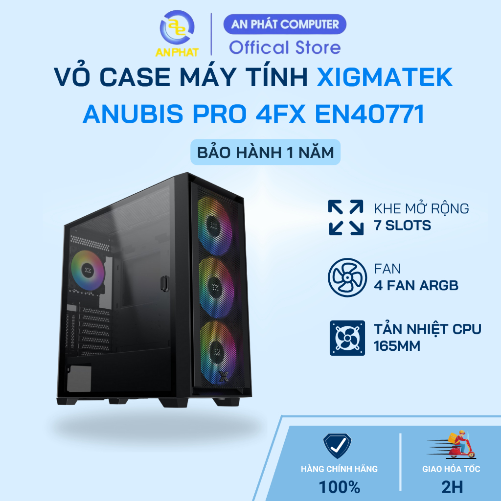 Vỏ Case Xigmatek ANUBIS PRO EN40771 E-ATX, ATX, Micro-ATX, ITX (HÀNG CHÍNH HÃNG | BẢO HÀNH 12 THÁNG