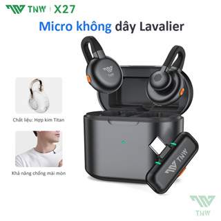 TNW X27 Mic thu âm không dây cài áo lọc tiếng ồn Micro không dây Mic thu âm quay video Livestream