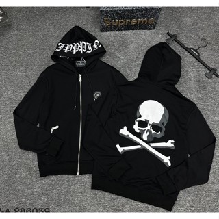  Áo Khoác Hoodie Zip ĐẦU LÂU IN MŨ Nam Nữ Nỉ Bông Philipp Plein In Hình Đầu Lâu Trắng 2 Lớp Dày Dặn Hot Trend 2025 