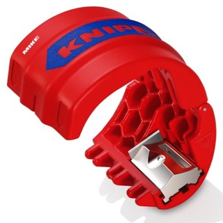 Dao cắt ống nhựa Knipex BiX 90 22 10 BK và ống chặn kiểu xoay. Sản xuất tại Đức