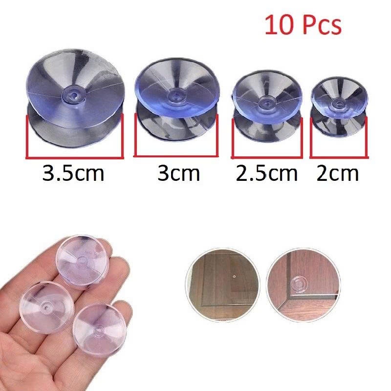 Combo 10 cốc hút kính hai mặt cố định kính mặt bàn size 30mm