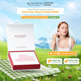 Đá Guasha Thạch Anh Hồng KUSANCO - Dụng Cụ Massage Thư Giãn, Chăm Sóc Da Mặt