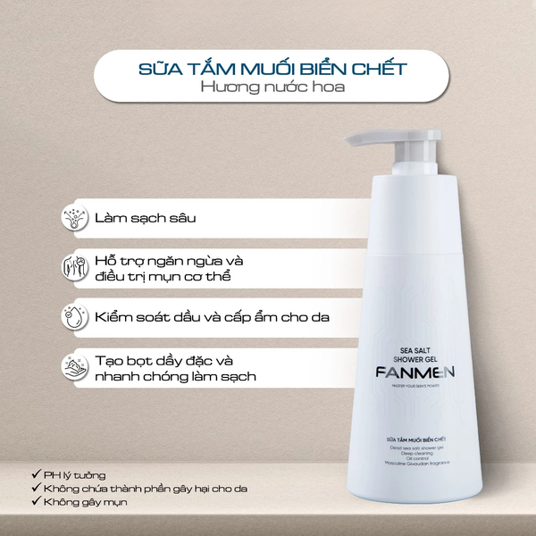 Fanmen Sữa tắm Sea Salt Shower Gel 350ml