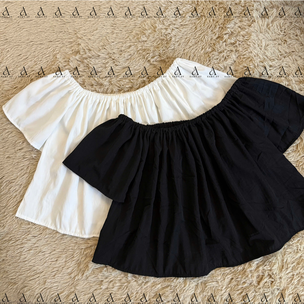 Áo trễ vai croptop Freesize Basic - Samy.St