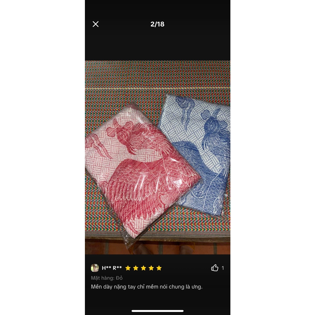 Mền chỉ Con Rồng Con Phụng
