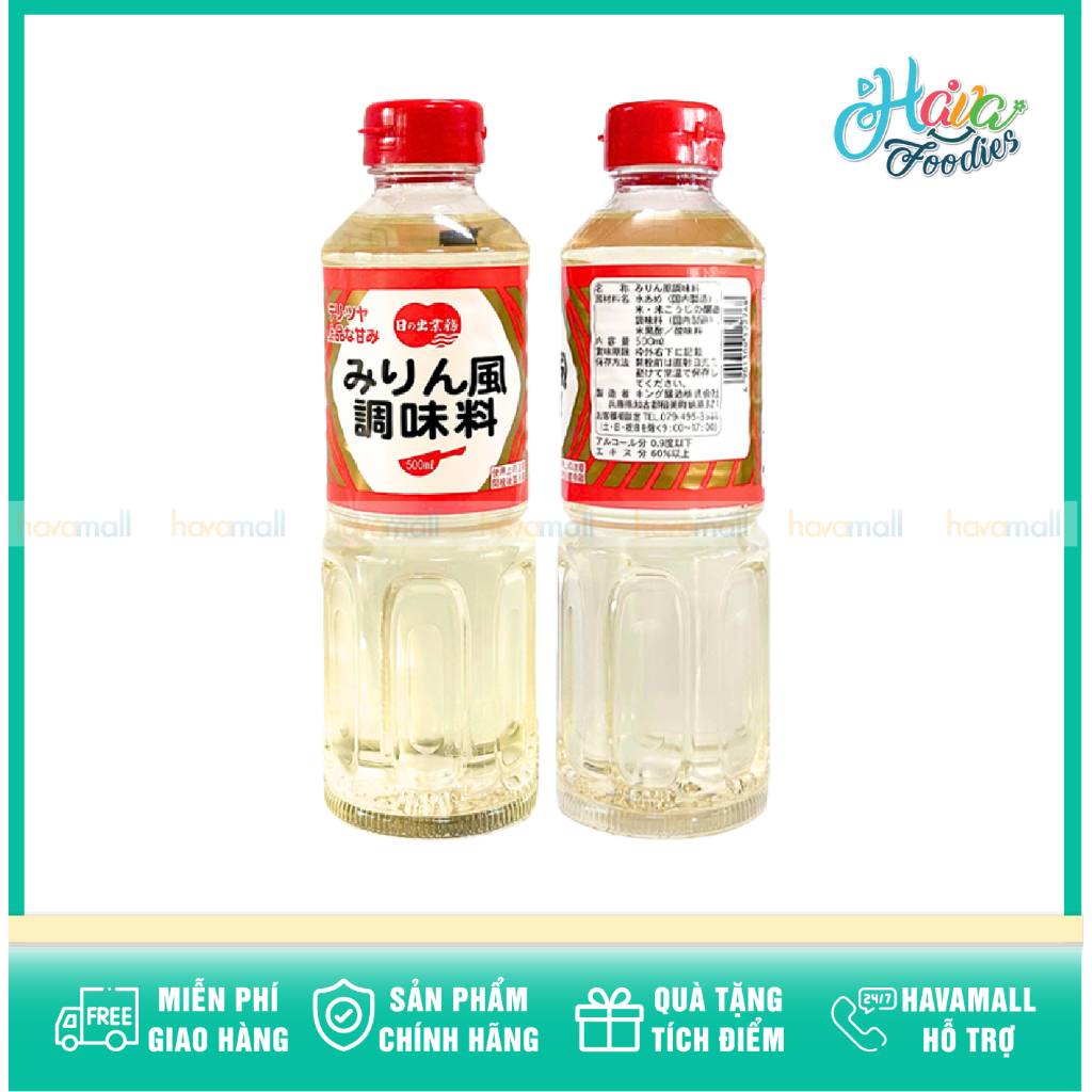 Gia Vị Nấu Ăn Vị Ngọt Mirin Nhật Bản 500ml – Japanese Sweet Mirin Style Cooking Seasoning 500ml