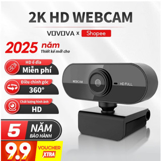 VOVOVA 2K HD Webcam với Mic cho tất cả các loại ổ đĩa máy tính xách tay PC AF cho nhiều cảnh