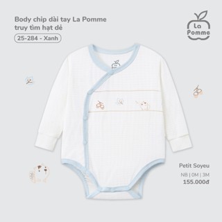  Body chip dài tay La Pomme truy tìm hạt dẻ - Sợi Petit Soyeu thoáng mát – Bé trai gái - Newborn - 3M 