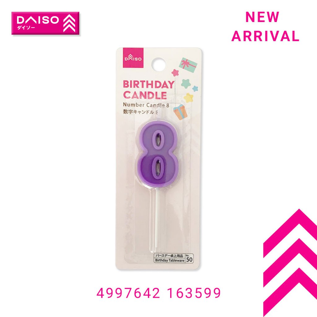 Nến số 8 màu tím – điểm nhấn lung linh cho bữa tiệc