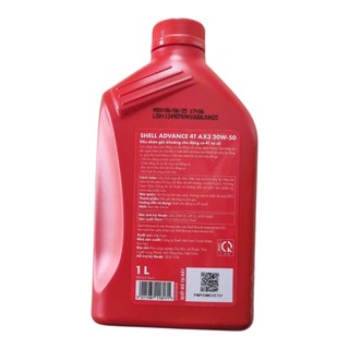 NHỚT SHELL ADVANCE AX3 20W-50 1L [Xe Số]