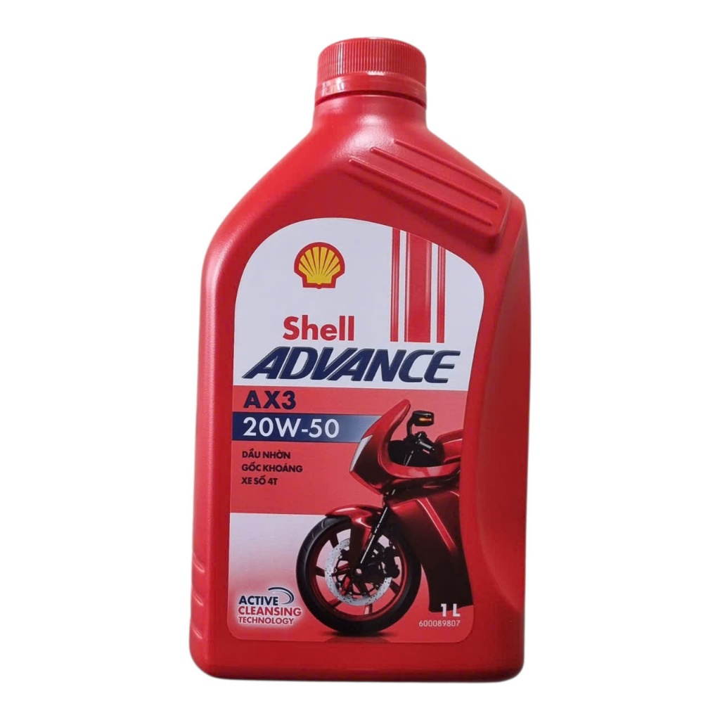 NHỚT SHELL ADVANCE AX3 20W-50 1L [Xe Số]