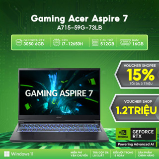Laptop Acer Aspire 7 A715-59G-73LB Card đồ họa GeForce RTXTM 3050 6GB