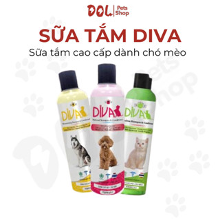  Sữa Tắm Cho Chó Diva  Khử Mùi và Dưỡng Lông  - Dầu Tắm Mềm Mượt Chuyên Dùng Cho Spa 