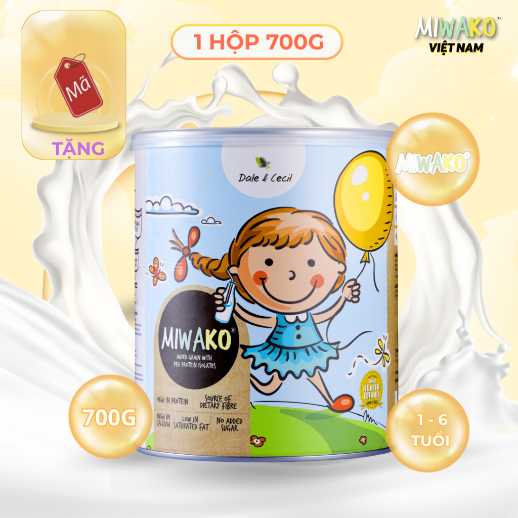 Sữa Hạt Thuần Chay Cho Người Trưởng Thành và Người Lớn Tuổi Miwako Vị Gạo Hộp 700g (Date 2026)- Miwa