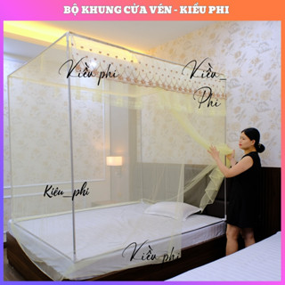 Màn khung vuông + màn tuyn dây thái lạnh, màn ngủ chống muỗi Kiều Phi mùng khung không khoan tường