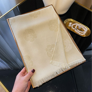  Khăn quàng cổ cho nữ hoa trà chất liệu lụa nhũ lấp lánh trơn màu phong cách tiểu thư hiện đại nữ tính phanhphukiennu 