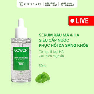   LIVE  Serum Rau Má & HA GOWON Cấp Nước Phục Hồi Da Chăm Sóc Da Mụn 50ml 