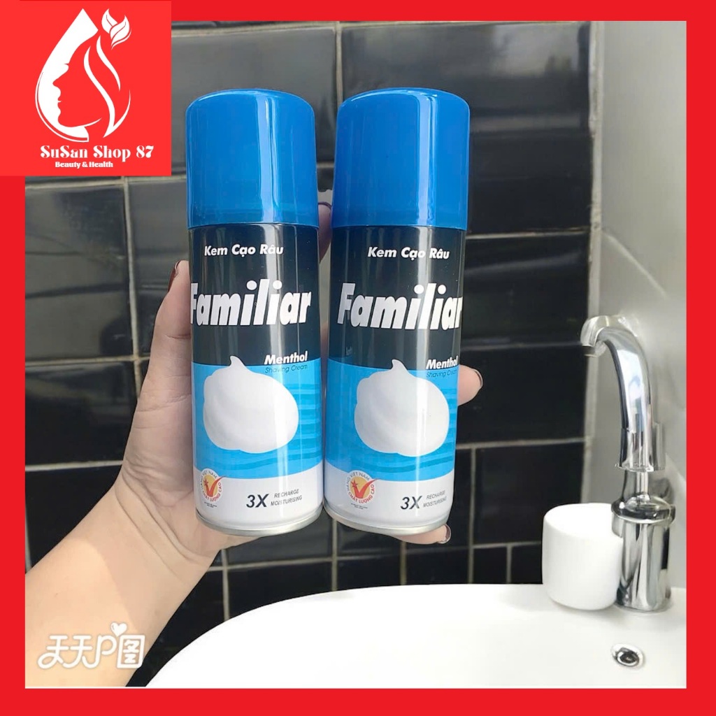 [combo 2 chai] Kem cạo râu Familiar hương Menthol chai 150g