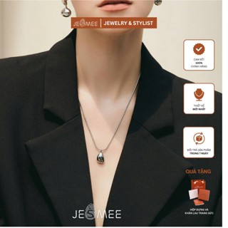 Dây chuyền nữ Dot Jesmee chất liệu titan cao cấp, vòng cổ nữ thiết kế đơn giản thanh lịch - N2886