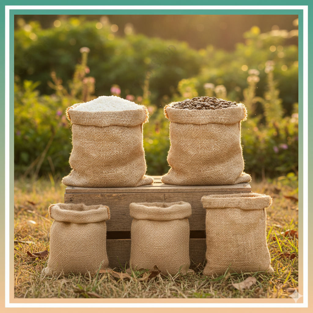 Túi bố. Bao bố đựng gạo, cà phê không quai - Nhiều kích  thước