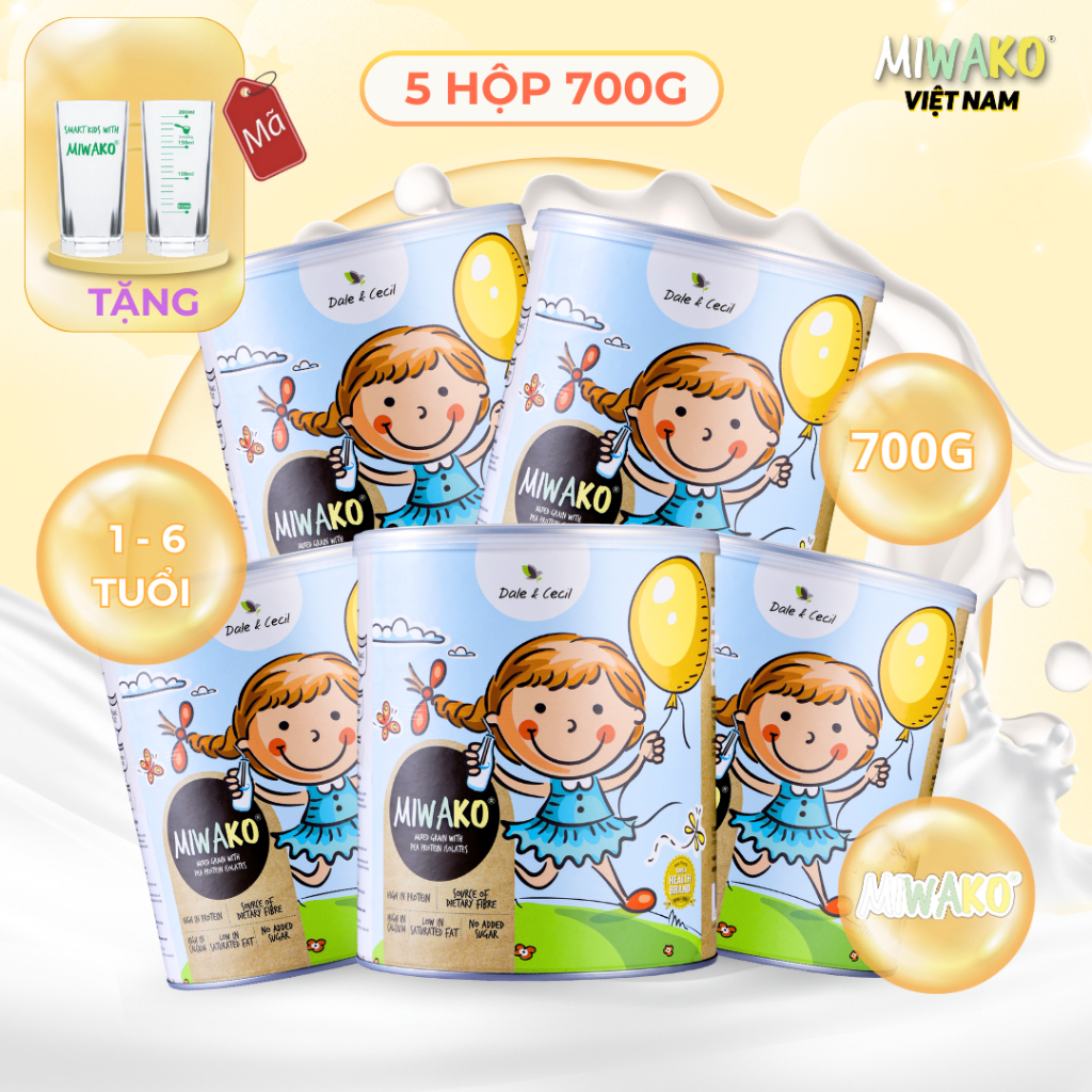 Sữa Hạt Hữu Cơ Miwako Vị Gạo Hộp 700g x 5 Hộp - Miwako Việt Nam