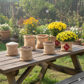 Túi vải bố. Bao bố đựng đồ đựng chậu cây và trang trí nhiều kích cỡ