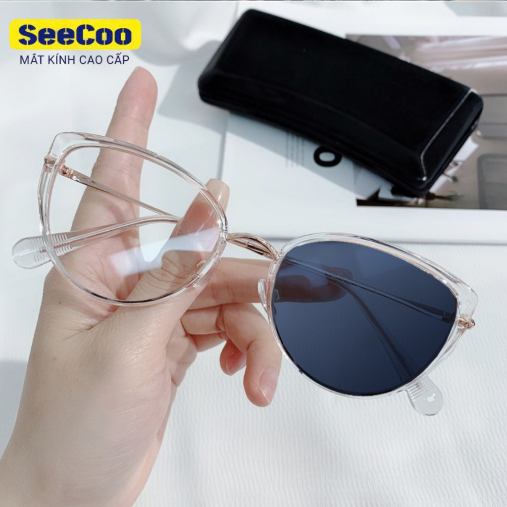 Gọng Kính Cận Nữ Dáng Mắt Mèo Chất Liệu Nhựa Phối Kim Loại Thời Trang Có Hỗ Trợ Lắp Cận Loạn Seecoo S01 | BigBuy360 - bigbuy360.vn