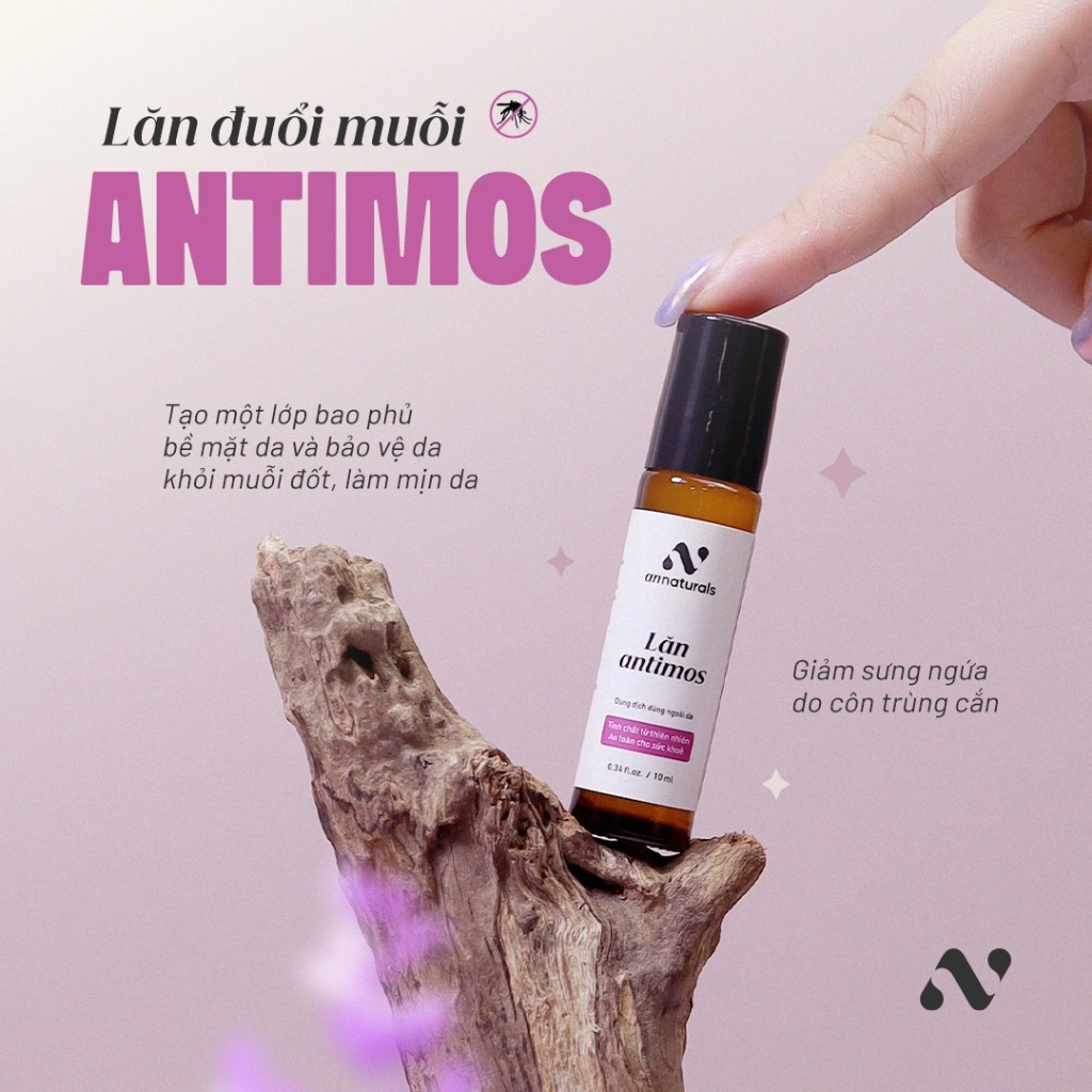 Lăn đuổi muỗi Antimos AN Naturals | Xua đuổi muỗi và côn trùng