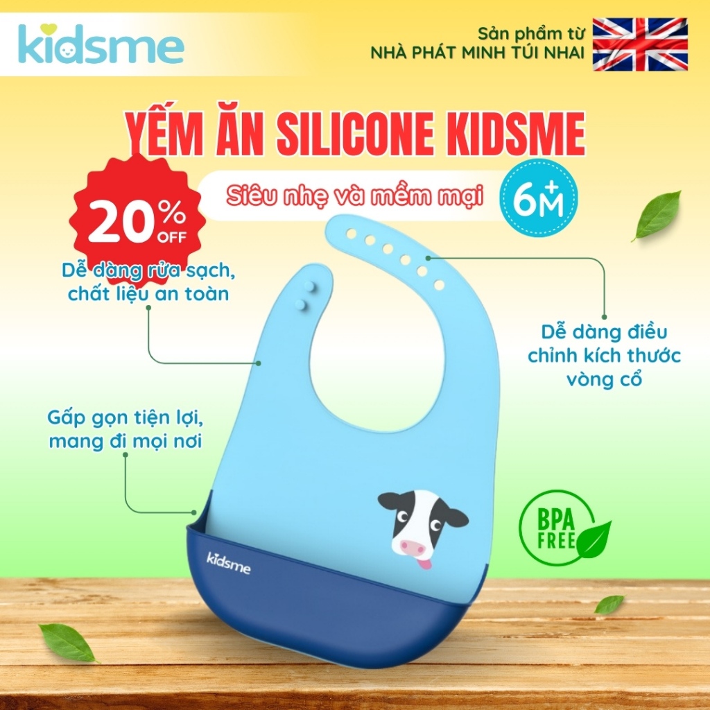 Yếm ăn silicone kidsme