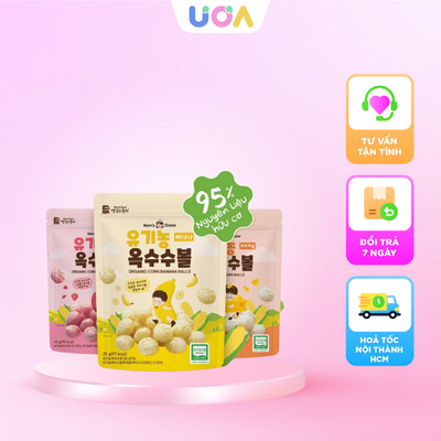 Bánh bi hữu cơ Mom's Choice đủ vị cho bé tứ 6 tháng [Túi 25g]