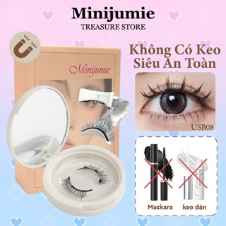  Minijumie mi nam châm 3D Lông Mi Giả Từ Tính tái sử dụng 4 miếng 1 cặp 