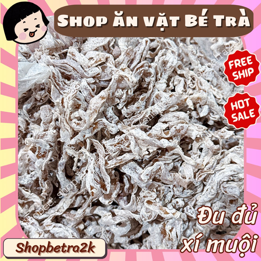|500gr| Ô mai giun, ô mai đu đủ thái dây xí muội